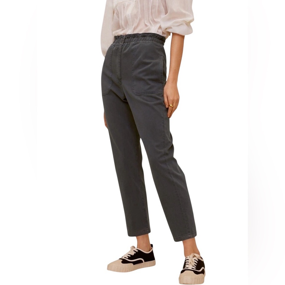 Mango-Elastic Waist Trousers-Women’s Size: Small-Color: Storm Grey-NEW!!